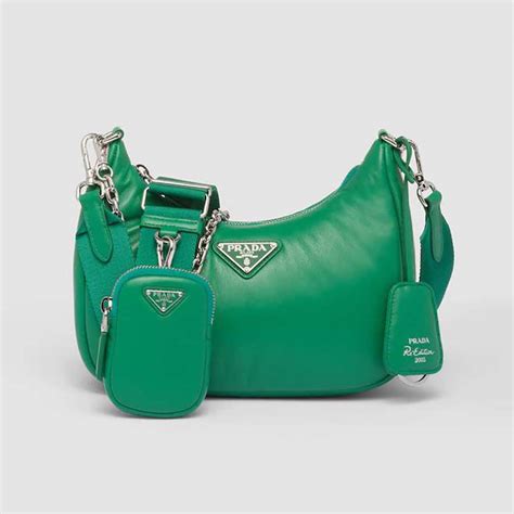 prada reedition green|PRADA Nappa Soft Padded Re.